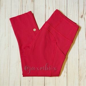 Lululemon Fast & Free Crop II *Nulux 19" Fuchsia Pink Size 6